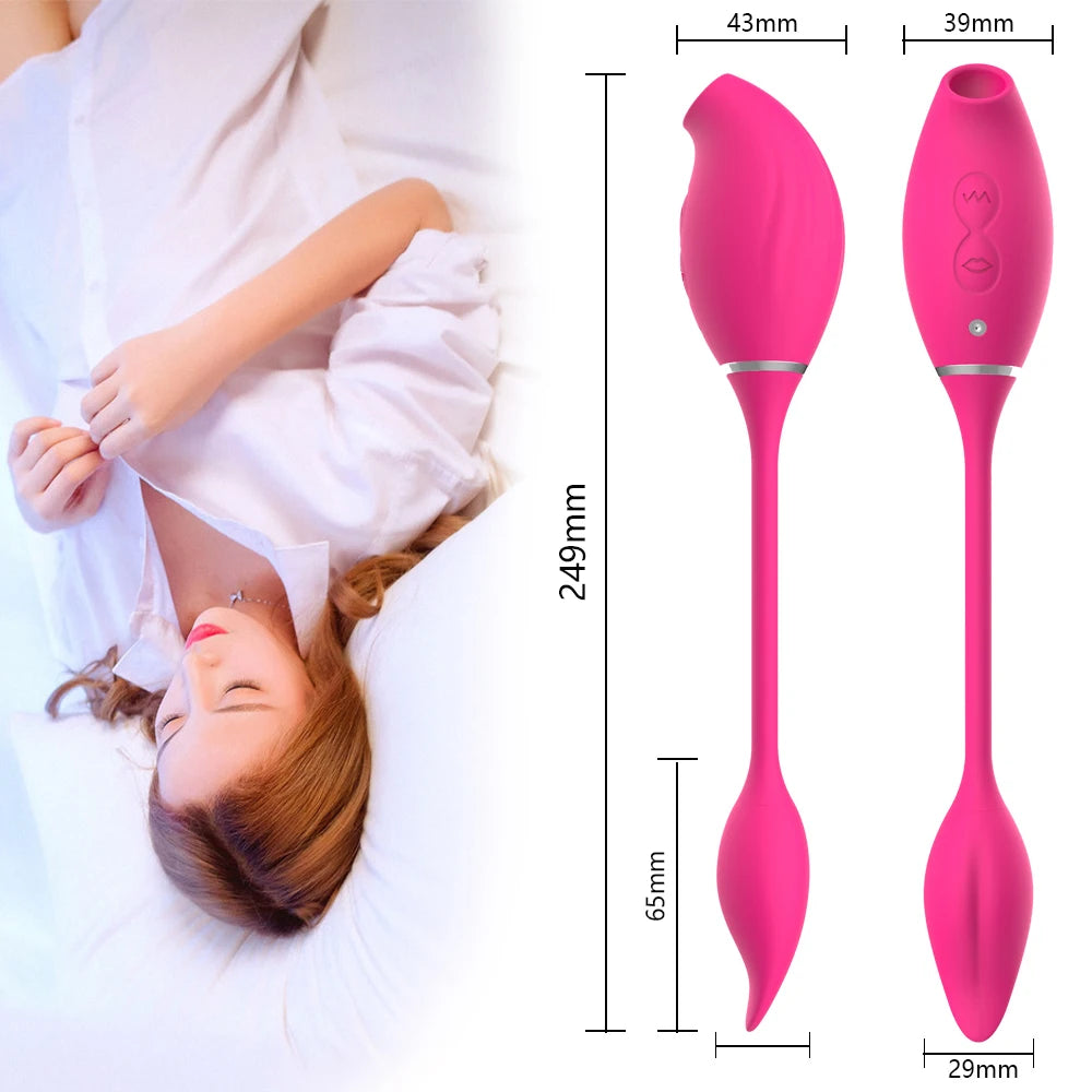 2 in 1 G-Spot Clitoral Sucking  Vibrator With Vibrating Egg Clitoris Stimulator Nipples Clit Sucker Sex Toys For Women Adults 18