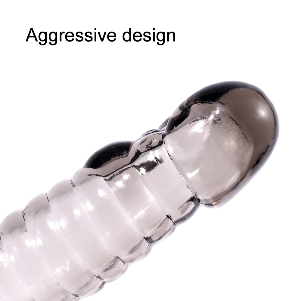 Reusable Silicone Condom with Spike Dotted Penis Sleeve for Men Dildo Sheath Condoms Extender Sleeve Penis Cocks Cover Sex Toys