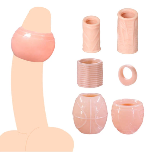 5 Types Foreskin Correction Cock Ring Penis Sleeve Delay Ejaculation Male Chastity Cage Sex Toys For Men Sex Products Sex Shop