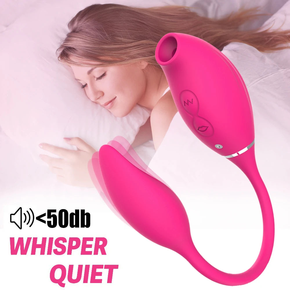 2 in 1 G-Spot Clitoral Sucking  Vibrator With Vibrating Egg Clitoris Stimulator Nipples Clit Sucker Sex Toys For Women Adults 18