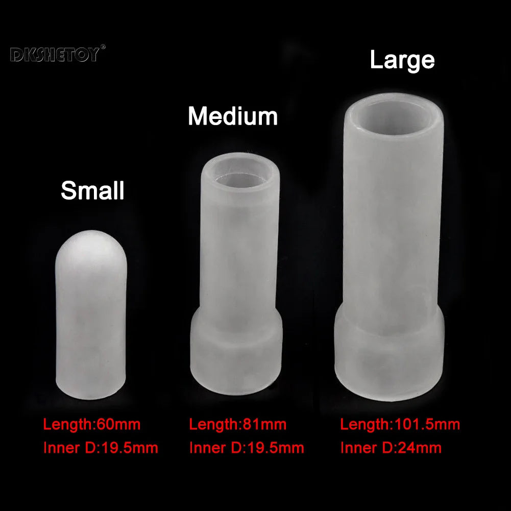 Silicone Genital Sleeve Enlargement Extender Stretcher Pump Glans Cap Sex Toy Enlarger Sleeves For Penis Erection Adult Supplies
