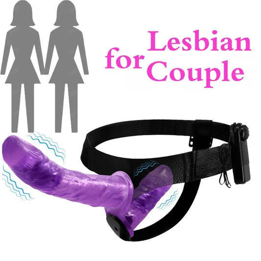 YEMA Multi-Speed Strapon Double Big Dildo Vibrator Strap on Women's Panties Penis Adult Sex Toys for Women Lesbian Couples Shop
