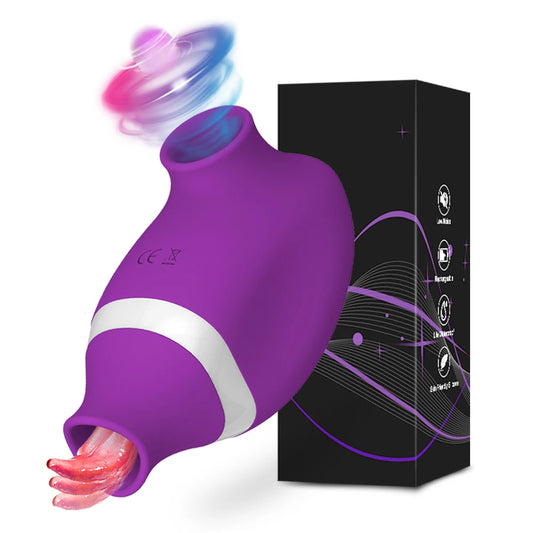 2 in 1 Clit Sucker Vibrator for Women Sucking  Licking Double Stimulation Nipples Massagers Tongue Sex Toy Female  Adult
