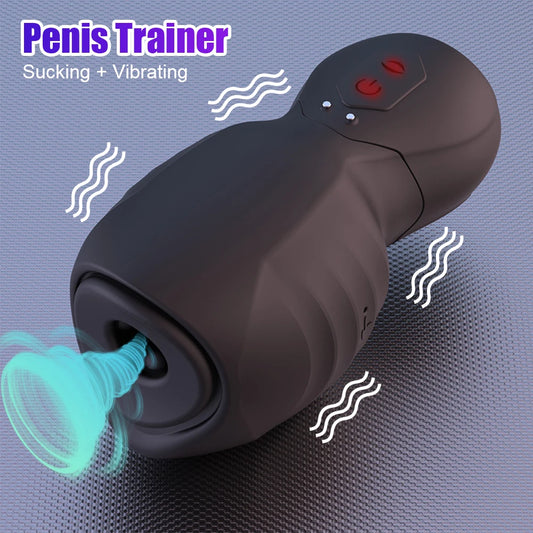 125mm Automatic Glans Sucking Vibrators Male Masturbator Vaginal For Men Penis Enlarger Cock Exerciser Sucker Sucks Sex Toys 18