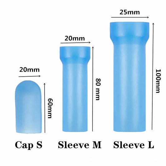 Silicone Genital Sleeve Enlargement Extender Stretcher Pump Glans Cap Sex Toy Enlarger Sleeves For Penis Erection Adult Supplies
