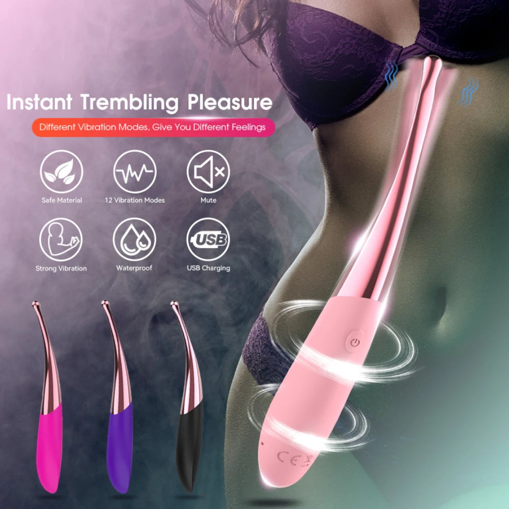 12 Frequency Powerful High Clitoris Vibrators Female Nipple G Spot Stimulator Vagina Massager Female Masturbator Adult Sex Toys