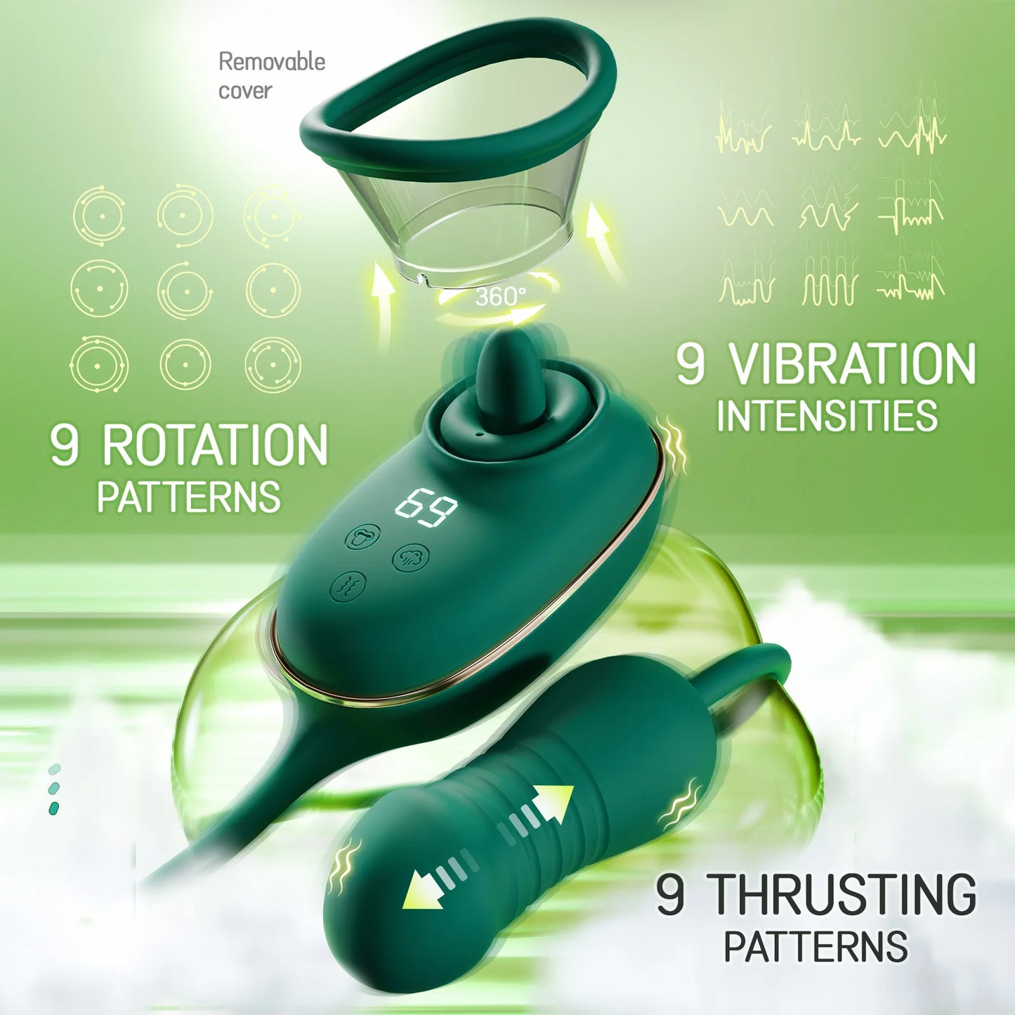 2 in 1 Clitoris Vibrator for Women Nipple Sucker Stimulator Sucking Vacuum False Dildo Orgasm Female Masturbation Adult Sex Toys