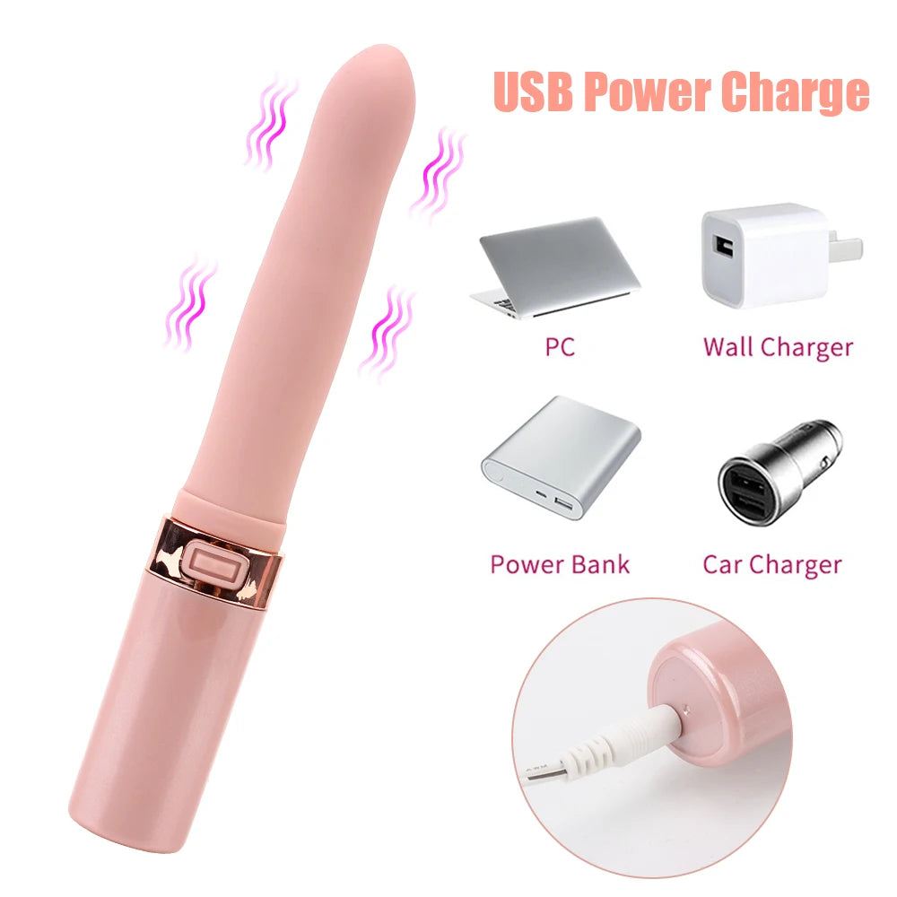 17cm Sexy Lipstick Vibrators For Women Clitoral Vaginal Anal Plug Slim Dildo Female Masturbator Sex Toys Products Erotic Gifts