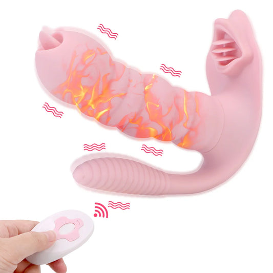 Wireless Panties Vibrators For Women Clitoris Sucker Vaginal Licks Anal Plug Heated Dildo Female Masturbator Sex Toy Erotic Shop